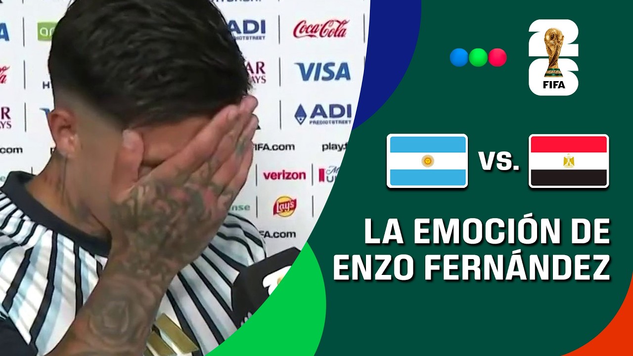 ►Enzo Fernández se quebró al hablar de Lionel Messi tras la victoria de Argentina contra Egipto