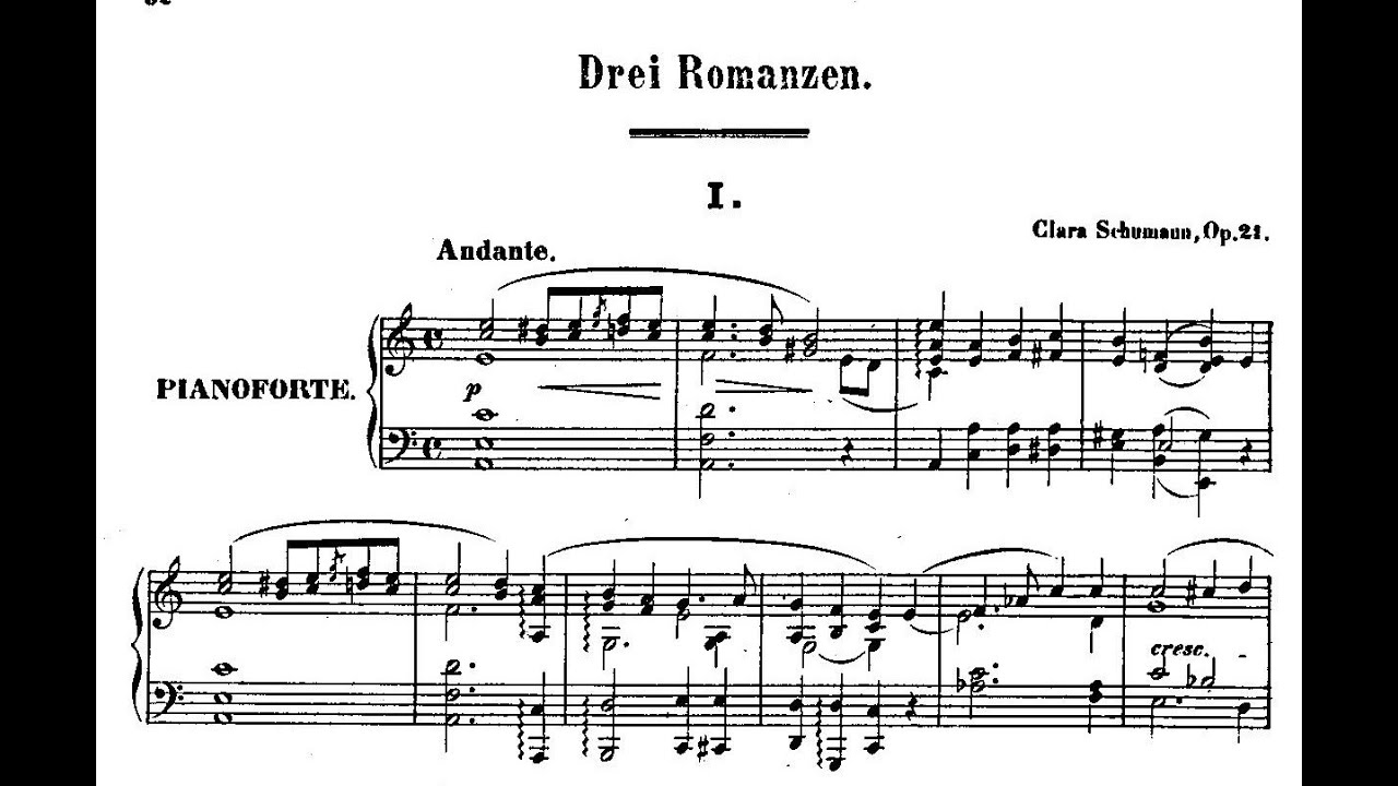 Clara Schumann: Drei Romanzen Op. 21 (1853)