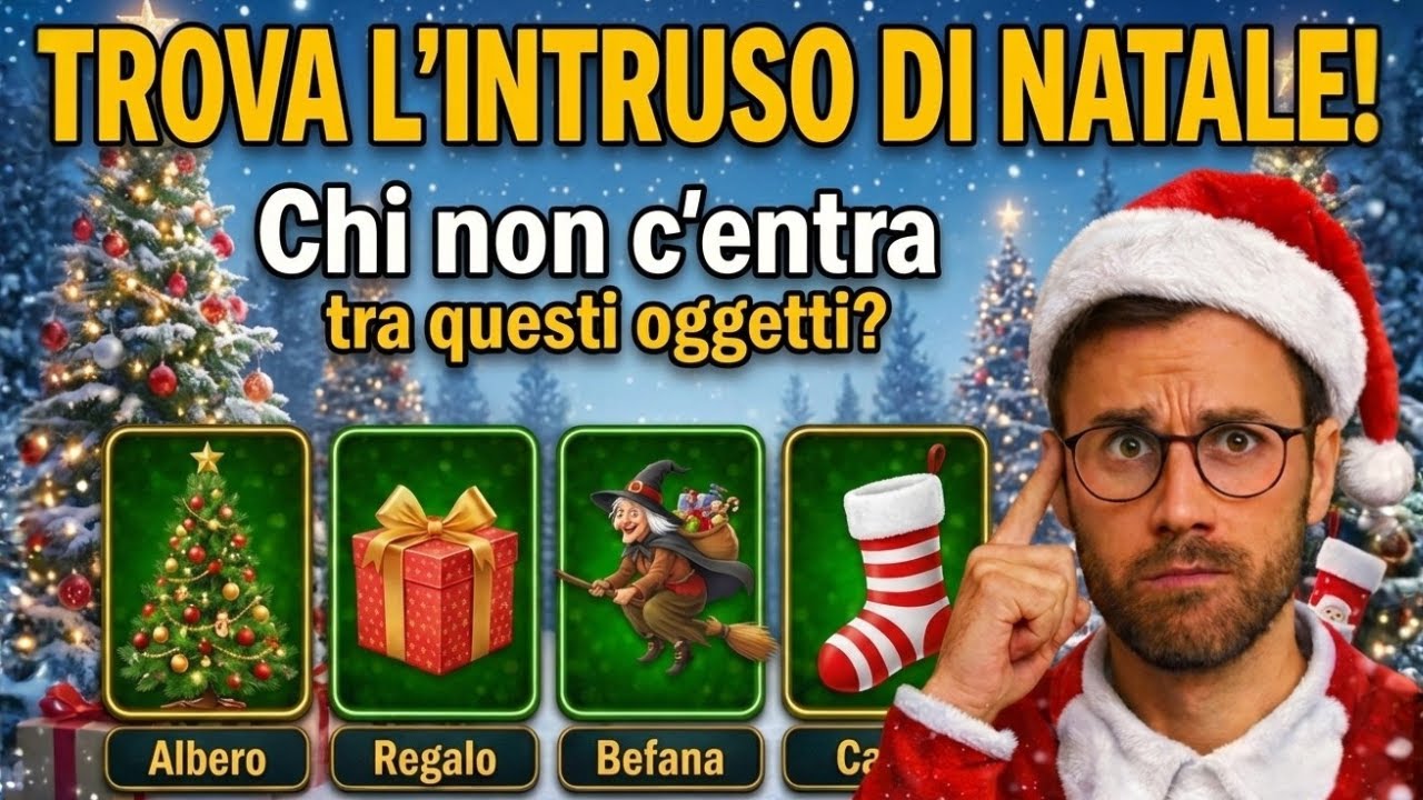 Quiz di Natale 🎄 | Trova l’Intruso – 30 Domande per Mettere alla Prova il Tuo Spirito Natalizio! 🎅
