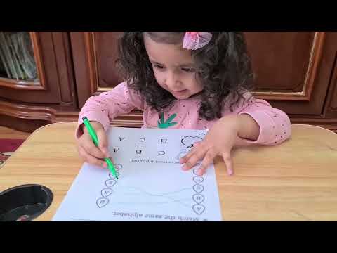 Match the same alphabet and circle the correct alphabet|daily worksheet