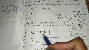 Simple U tube Manometer problem 1