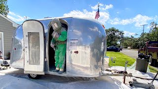 MEDIA BLASTING Vintage Airstream Bambi Camper RV