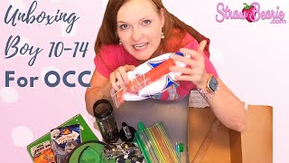 OCC 10 14 boy dinosaur theme unboxing for Operation Christmas Child