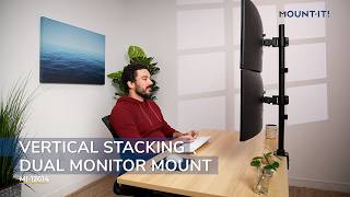 Vertical Stacking Dual Monitor Mount | MI-12014 (Features)