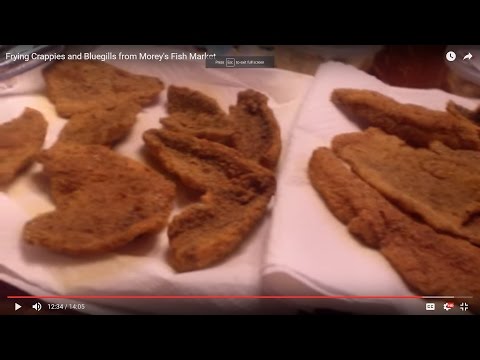 Frying Crappies and Bluegills from Morey's Fish Market