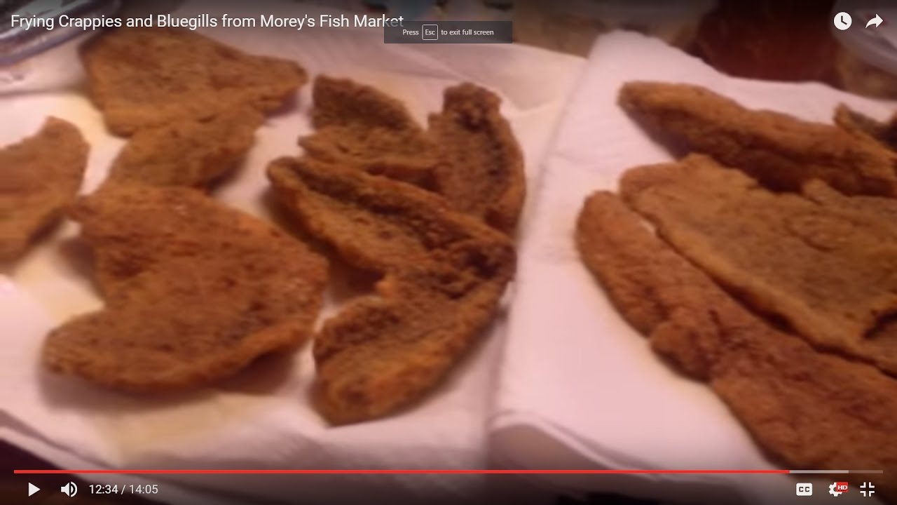 Frying Crappies and Bluegills from Morey's Fish Market YouTube