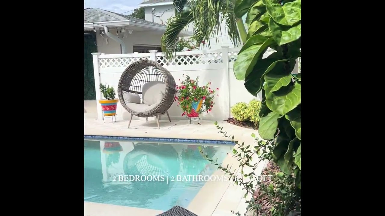 Refined pool house in walkable St. Pete