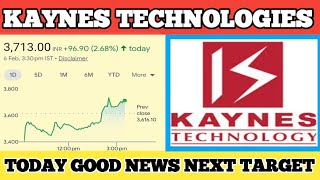 Kaynes technologies share latest news today || Kaynes technologies share next target 