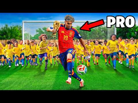 100 KIDS vs 1 PRO In A World Cup Football Match!