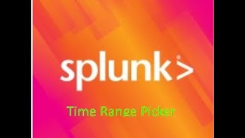 Splunk time range picker basics
