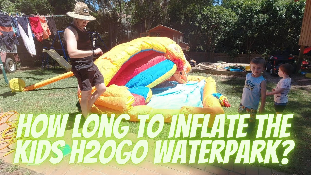 Complete setup and inflation of the H2OGO WATERPARK for kids!