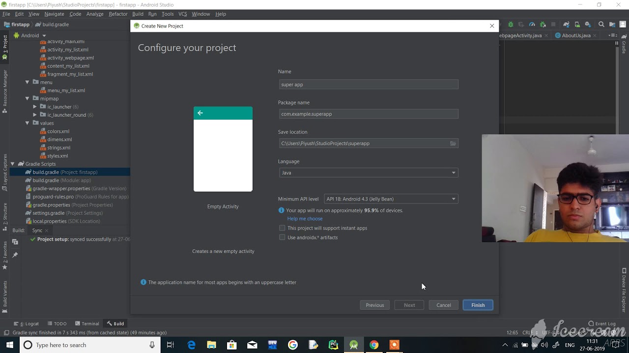 Android Studio basics MVC ,Activity,Xml,java,gradle code tutorial-1 ...