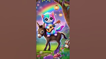 Thumbnail of 🎶 The Ukulele Cat & Donkey Adventure! 🎸✨#cat  #funny #catlover #share #cutecat