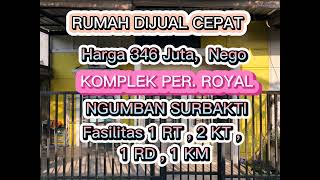 Rumah Dijual Cepat, Di Perum Royal Ngumban Surbakti Medan