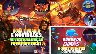 NOVA LIVRARIA E CONJUNTO COM TROCA DE TRAJE, NOVIDADES DA NOVA ATUALIZAÇÃO OB51 FF, BÔNUS E MAIS!!