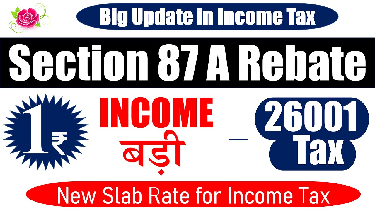 Section 87A New Rebate 87A Of Income Tax In Budget 2023 Tax Save 