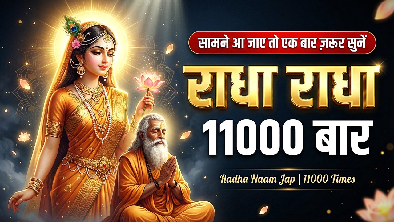 अखंड श्री राधा नाम जप 11000 Baar Shri Radha Naam Jaap 11000 Times Radha Naam Dhun | Braj Dham Dhun