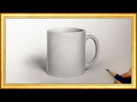 How to draw a mug☕️ with pencil sketch 鉛筆画