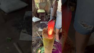 spear hardening and sharpening techniques #metalwork #forgedfromiron #steel #handmade #blacksmith