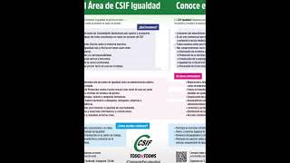 Conoce El Área De Csif Igualdad