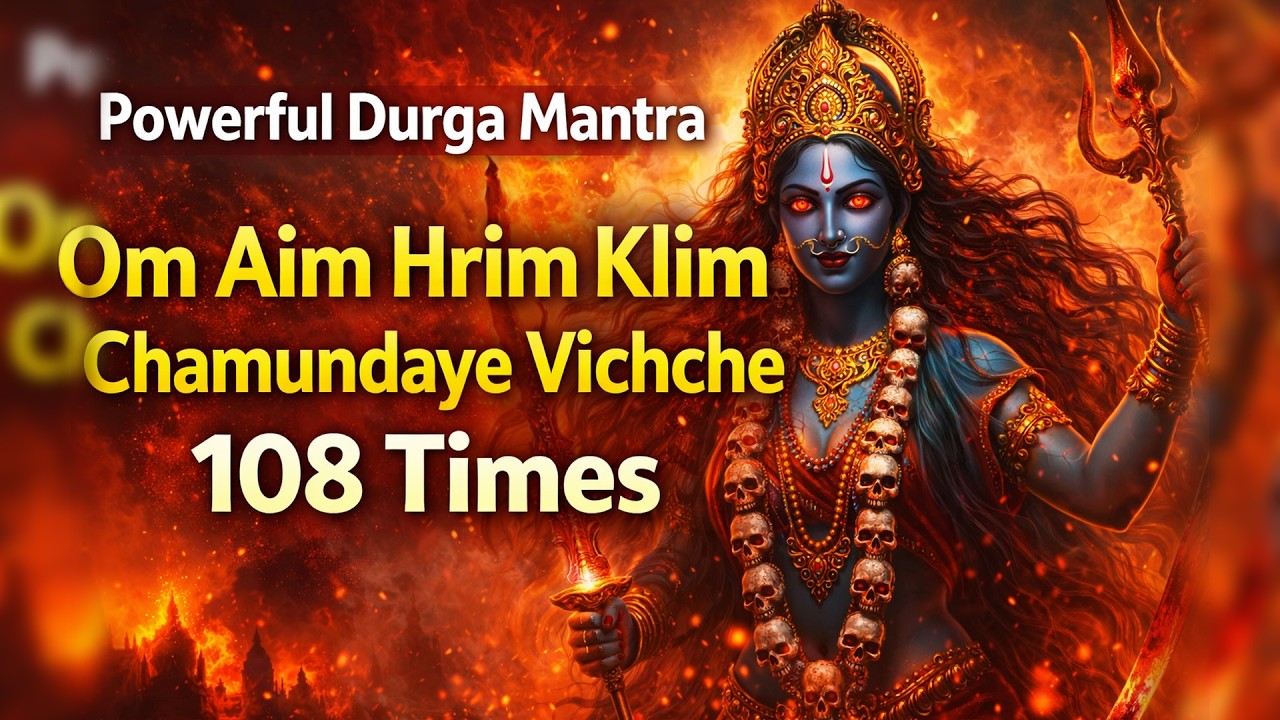 Om Aim Hrim Klim Chamundaye Vichche | 108 Times Powerful Durga Mantra Chanting | Nav Durga Mantra