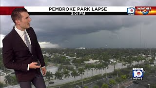 Rain moves from Miami-Dade to Everglades