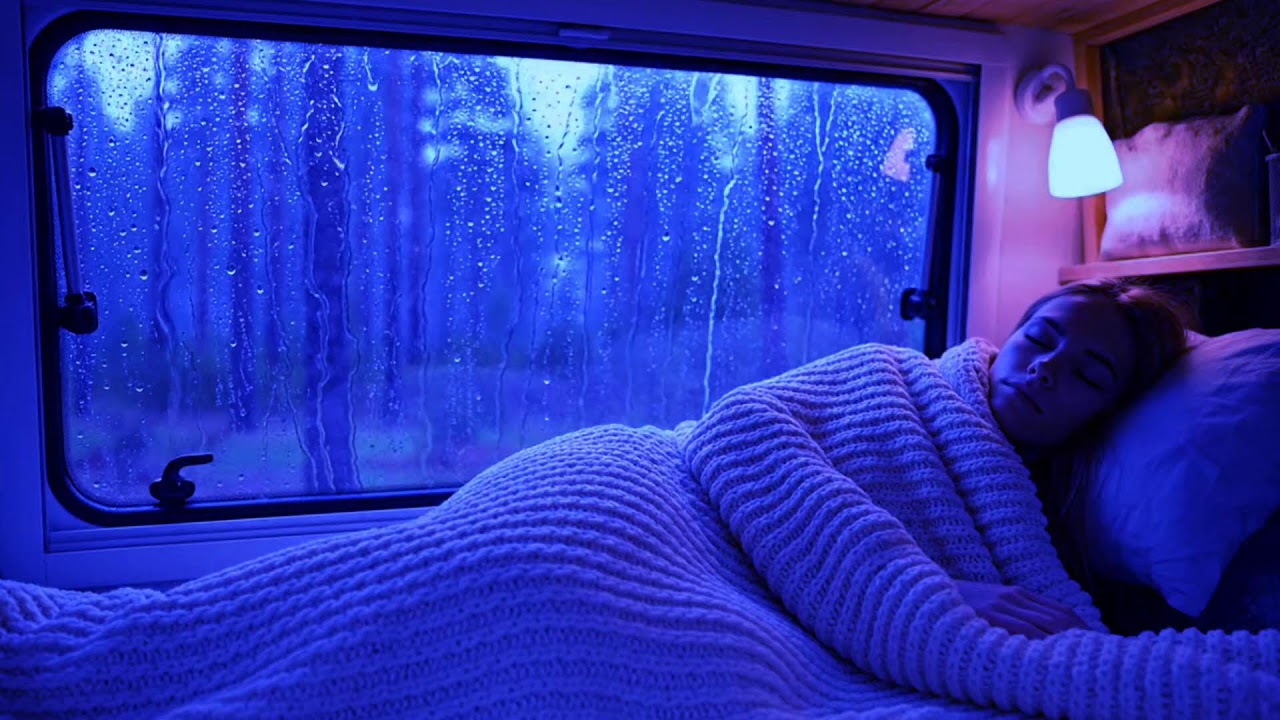 Nice Rain and Thunder in Car for Sleep | Heavy Rainstorm Sounds for Deep Relaxation