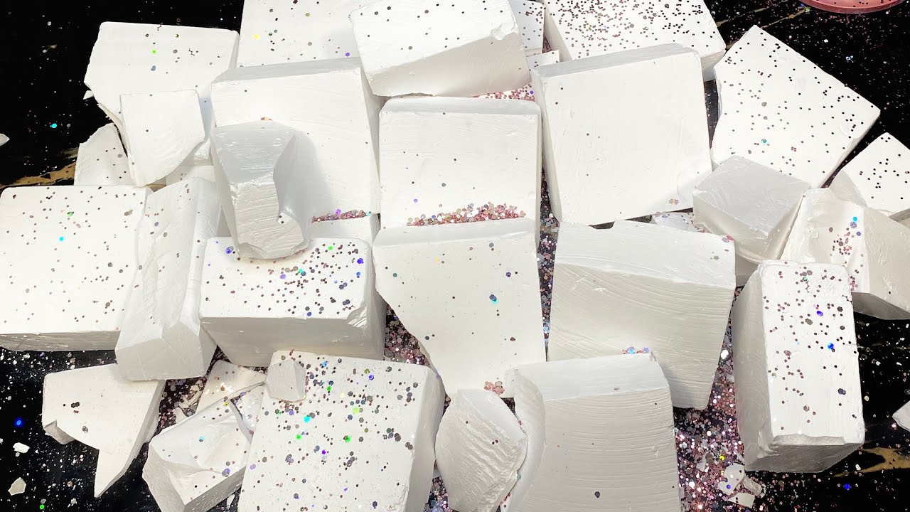 20 Soft Fresh Gym Chalk Blocks ASMR | Oddly Satisfying | Pebbles Crush| ASMR CHALK