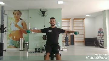 Tri-set Tríceps Pulley + Elevação lateral sentado + Remada alta halter