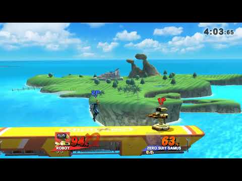 スマブラWiiU ロボットVSゼロスーツサムス