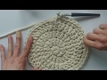 Spirala - ślimak na szydełku - sposób m.in. na dywan ze sznurka bawełnianego. Spiral crochet.