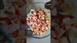 fresh cream fruit salad | fruit salad| fruit salad recipe| dessert recipes fruits creamshorts amul