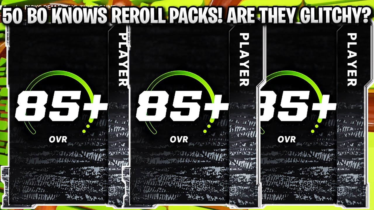 50 BO KNOWS TRAINING REROLL PACKS! ARE THESE GLITCHY? | MADDEN 22 ULTIMATE TEAM