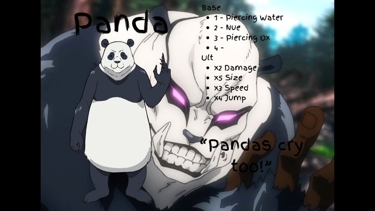 Roblox - Jujutsu Shenanigans Skill Builder Panda Moveset + Code