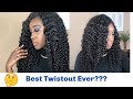 Chunky Twist Out on Deep Curly Hair Extensions  (Isee Hair)