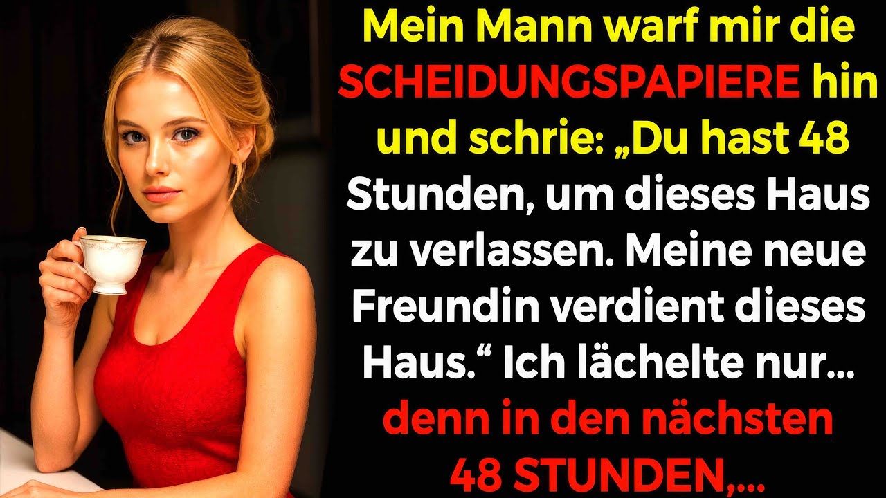 Mein Mann gab mir die Scheidung 📄 und warf mich für seine Geliebte 💔 RAUS. 48 Std. später...