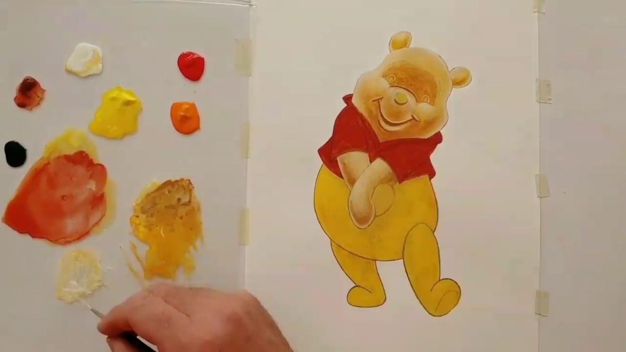 011 Winnie The Pooh Acrylic Painting. YouTube