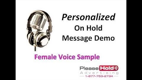 Personalized On Hold Message Demo - Female