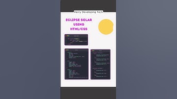 🌒 Solar Eclipse Animation 2025! 💻✨ | Stunning HTML, CSS3 & JS Design