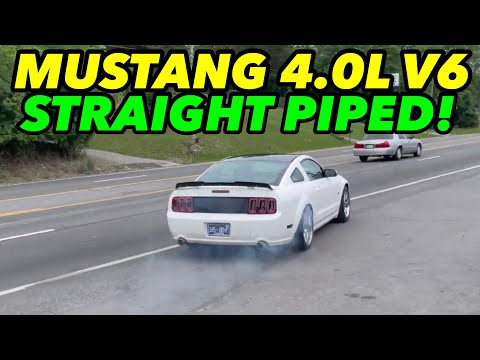 2005 Ford Mustang 4.0L V6 Dual Exhaust w/ STRAIGHT PIPE!