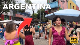 [4K] Discovering Caminito, La Boca | Buenos Aires, Argentina ‍♂ Scenic Tour