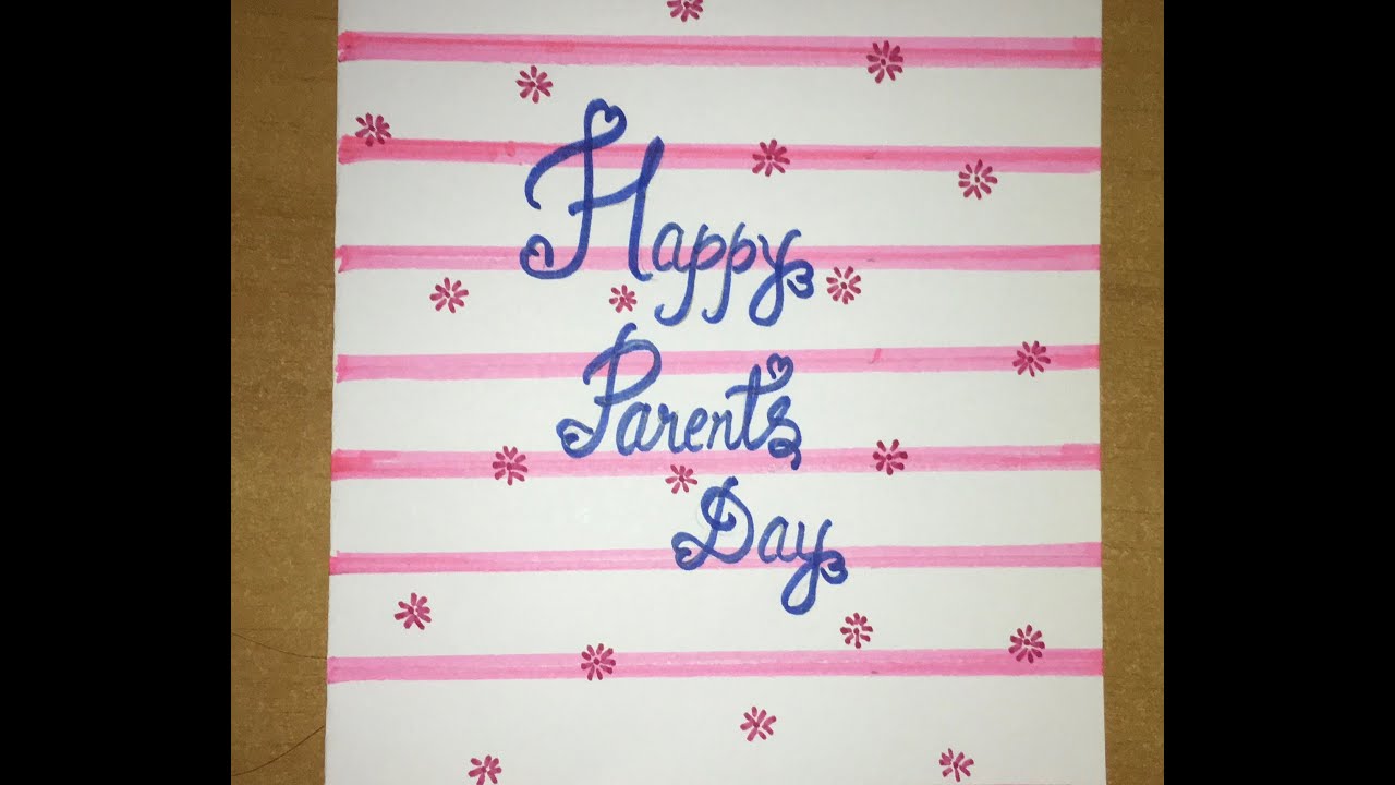 Happy ParentsDay 2020|| Easy &cute Parents day handmade card||parents day craft for kids