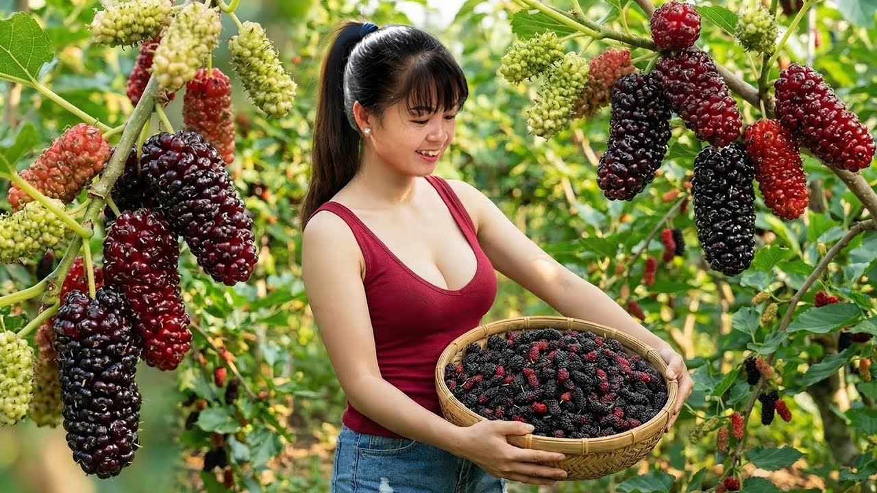 [TIMELAPSE] -- 488 Days Harvesting Many Strawberries, Japanese Luffa, Jackfuit, Sapodilla Go To Sell