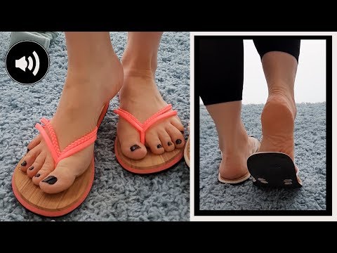 89 - FLIP FLOPS anziehen (schwarze Fussnägel)