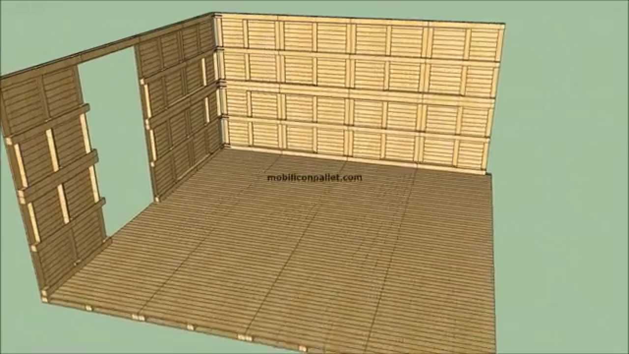 Come costruire una casa con i pallet youtube Legnaia esterno ikea