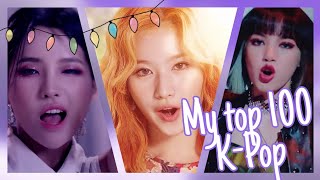 My top 100 kpop songs of all time | December 2020 updated