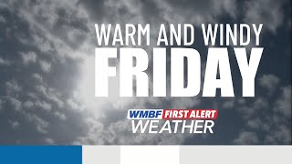 FIRST ALERT: Warm and windy Friday, quick hitting showers Friday night