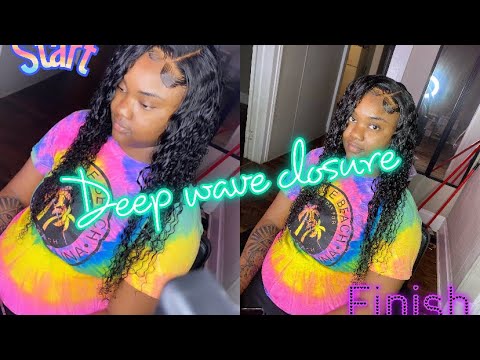 26inches Deep Wave🤎 Start To Finish|4x4 lace Closure Sew In| - YouTube
