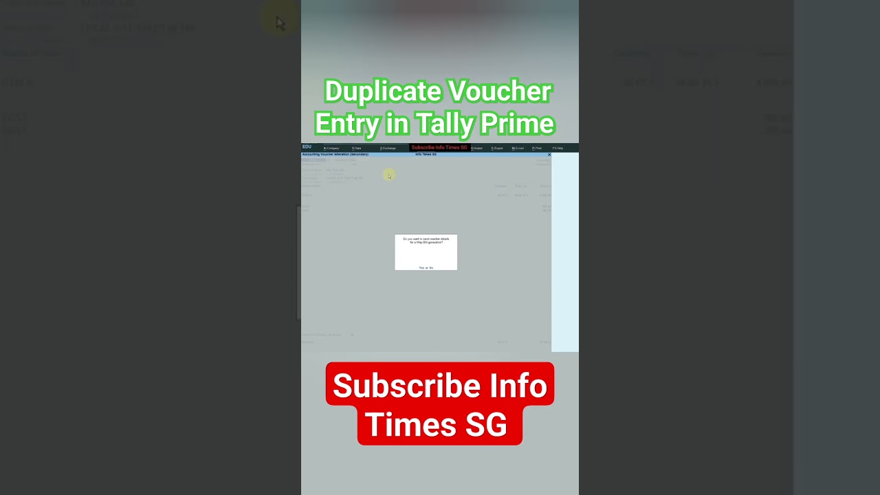 How to make duplicate voucher in tally prime 