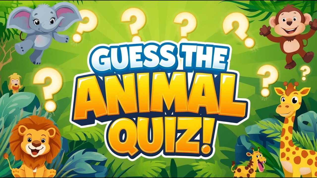 Guess The Animal Quiz Song | Fun Animal Guessing Game | Kids Learning Video